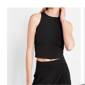 Express - Body contour high neck crop tank